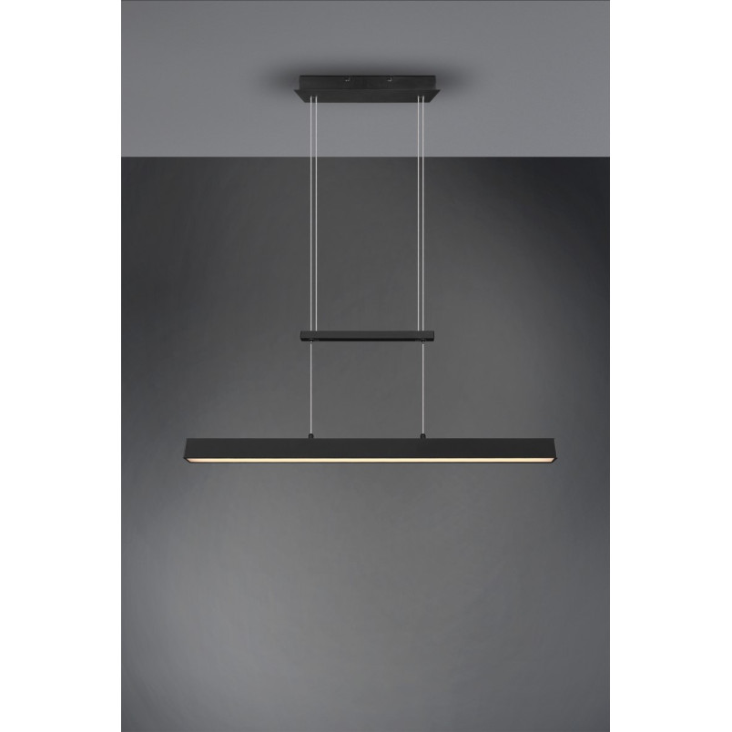 PAROS Pendant incl. 22+2x5,5W LED/ 3000K/ 2200+2x550Lm L 90cm/ W4cm/ ↕83,5-150cm//↕4cm/W11cm Reality