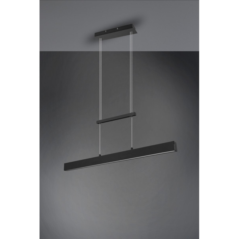 PAROS Pendant incl. 22+2x5,5W LED/ 3000K/ 2200+2x550Lm L 90cm/ W4cm/ ↕83,5-150cm//↕4cm/W11cm Reality