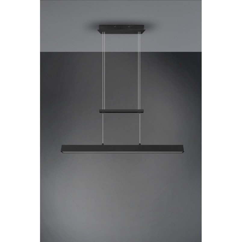 PAROS Pendant incl. 22+2x5,5W LED/ 3000K/ 2200+2x550Lm L 90cm/ W4cm/ ↕83,5-150cm//↕4cm/W11cm Reality
