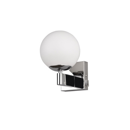 Kinkiet do łazienki kula szklana z włącznikiem Kula opal / chrom Trio