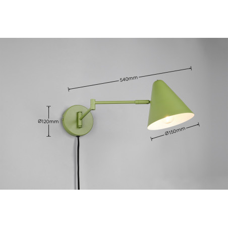 COSIMA Wall lamp 1x E14 (excl.) 53x15x14cm, shade: D15x14cm Trio