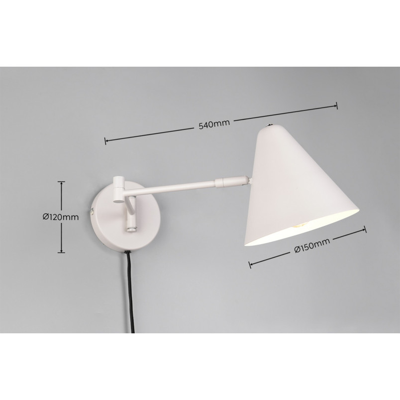 COSIMA Wall lamp 1x E14 (excl.) 53x15x14cm, shade: D15x14cm Trio
