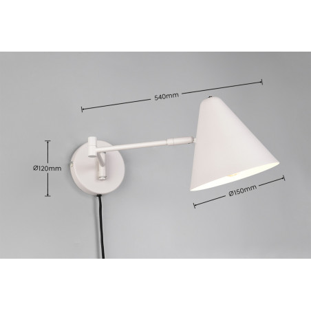COSIMA Wall lamp 1x E14 (excl.) 53x15x14cm, shade: D15x14cm Trio