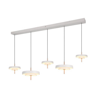 KEATON Pendant 54W LED 6210lm 2300+3000+4000K 140x30x150cm shade size: D20x5cm+D30x6.5cm Trio