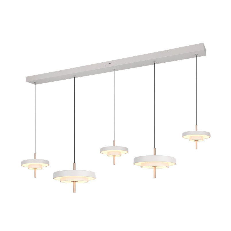 KEATON Pendant 54W LED 6210lm 2300+3000+4000K 140x30x150cm shade size: D20x5cm+D30x6.5cm Trio