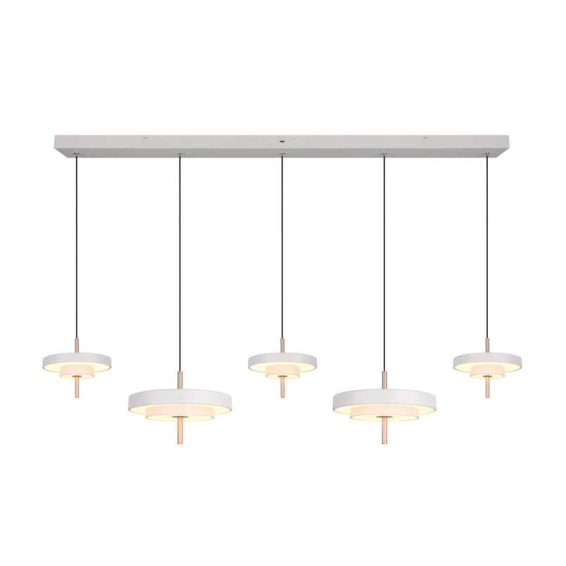 KEATON Pendant 54W LED 6210lm 2300+3000+4000K 140x30x150cm shade size: D20x5cm+D30x6.5cm Trio