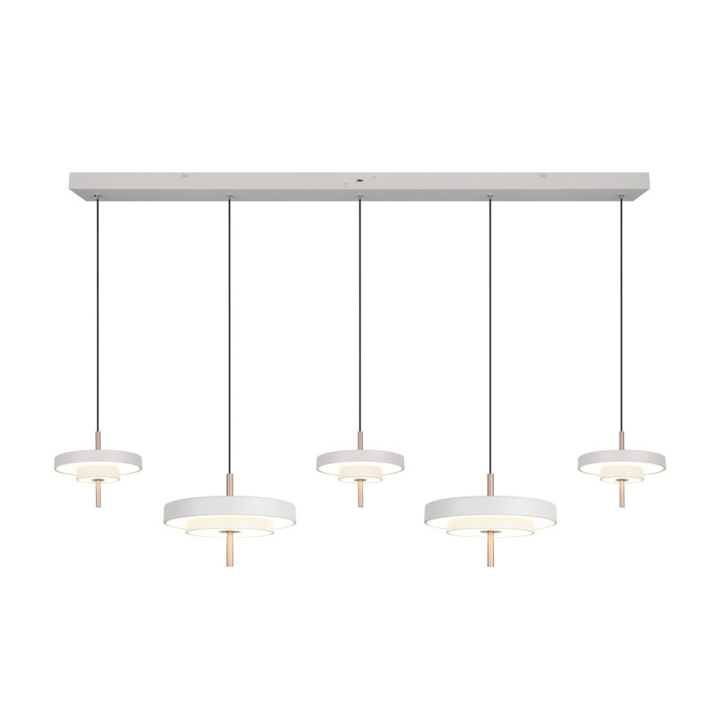 KEATON Pendant 54W LED 6210lm 2300+3000+4000K 140x30x150cm shade size: D20x5cm+D30x6.5cm Trio