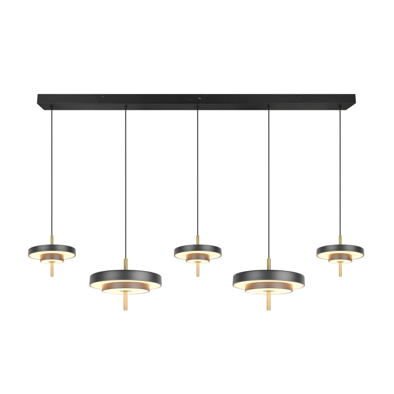 KEATON Pendant 54W LED 6210lm 2300+3000+4000K 140x30x150 cm shade size: D20x5cm+D30x6.5cm Trio