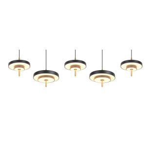 KEATON Pendant 54W LED 6210lm 2300+3000+4000K 140x30x150 cm shade size: D20x5cm+D30x6.5cm Trio