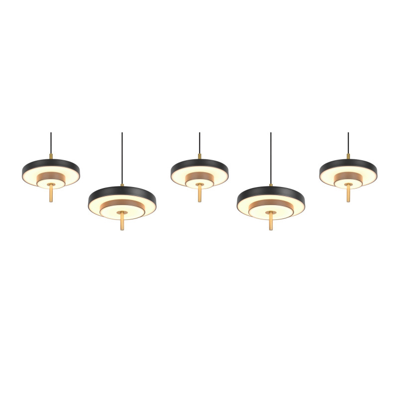 KEATON Pendant 54W LED 6210lm 2300+3000+4000K 140x30x150 cm shade size: D20x5cm+D30x6.5cm Trio