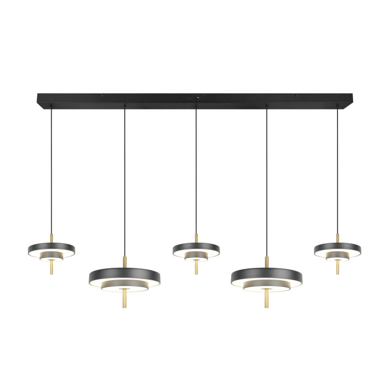 KEATON Pendant 54W LED 6210lm 2300+3000+4000K 140x30x150 cm shade size: D20x5cm+D30x6.5cm Trio