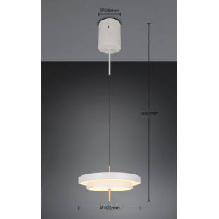 KEATON Pendant 36W LED 3960lm 2300+3000+4000K D40x150cm，shade size: D40x8cm Trio