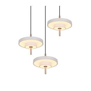 KEATON Pendant 32W LED 3450lm 2300+3000+4000K 41x38x150cm，shade size: D20x5cm*3 Trio