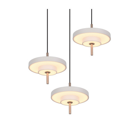 KEATON Pendant 32W LED 3450lm 2300+3000+4000K 41x38x150cm，shade size: D20x5cm*3 Trio