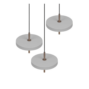 KEATON Pendant 32W LED 3450lm 2300+3000+4000K 41x38x150cm，shade size: D20x5cm*3 Trio