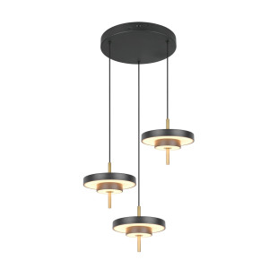 KEATON Pendant 32W LED 3450lm 2300+3000+4000K 41x38x150cm，shade size: D20x5cm*3 Trio