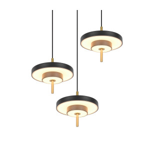 KEATON Pendant 32W LED 3450lm 2300+3000+4000K 41x38x150cm，shade size: D20x5cm*3 Trio