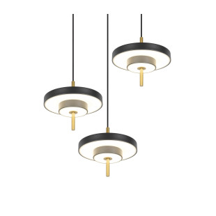 KEATON Pendant 32W LED 3450lm 2300+3000+4000K 41x38x150cm，shade size: D20x5cm*3 Trio