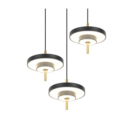 KEATON Pendant 32W LED 3450lm 2300+3000+4000K 41x38x150cm，shade size: D20x5cm*3 Trio