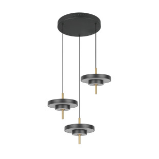 KEATON Pendant 32W LED 3450lm 2300+3000+4000K 41x38x150cm，shade size: D20x5cm*3 Trio