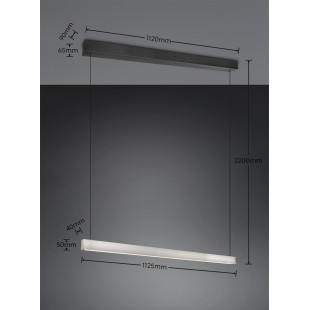 WALLACE Pendant 30W LED 3000lm 2300+3000+4000K L:112.5xW:9xH:200 Trio
