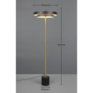 KEATON Floor lamp 21W LED 2415lm 2300+3000+4000K D40x140cm，shade size: D40x8cm Trio