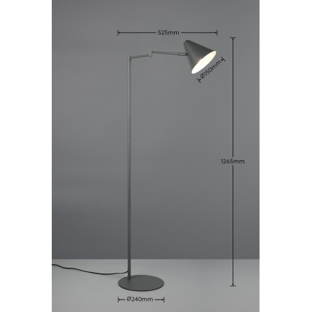 COSIMA Floor lamp 1x E14 (excl.) 60x24x120cm, shade: D15x14cm Trio