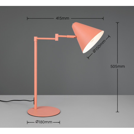 COSIMA Table lamp 1x E14 (excl.) 56x17x46cm, shade: D15x14cm Trio