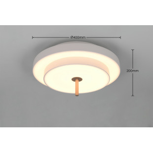 KEATON Ceiling lamp 36W LED 3960lm 2300+3000+4000K D40x20cm，shade size: D40x12cm Trio