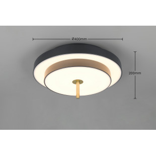 KEATON Ceiling lamp 36W LED 3960lm 2300+3000+4000K D40x20cm，shade size: D40x12cm Trio