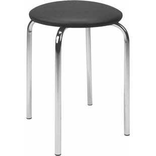 Taboret Chico Halmar | Czarny, Chrom | Sklep Meble