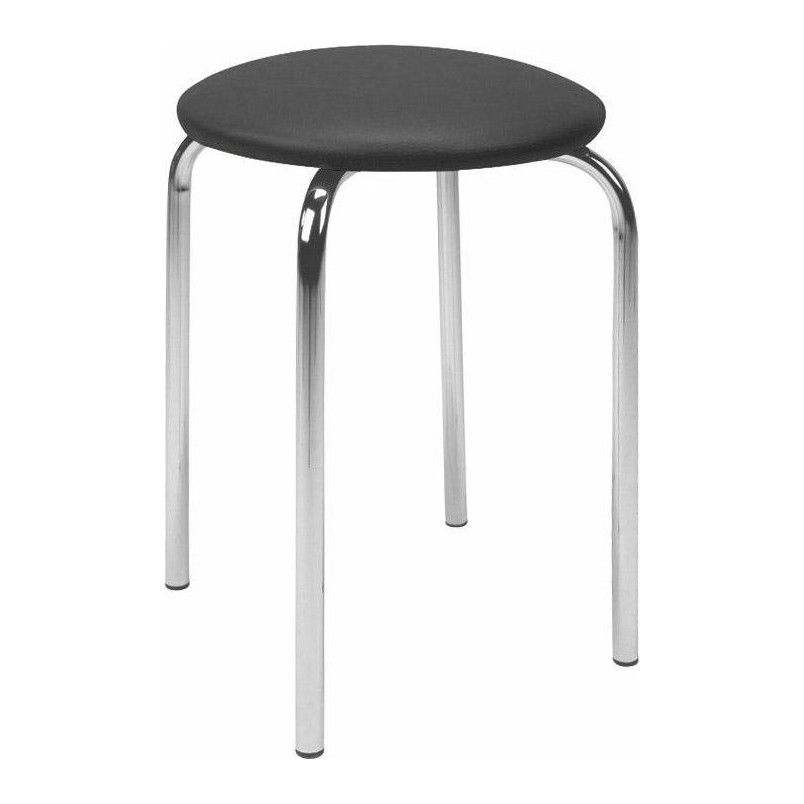 Taboret Chico Halmar | Czarny, Chrom | Sklep Meble