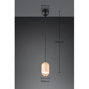NARA Pendant 1x E27 (excl.) 110*110*150 shade:110*135MM Canpoy:100*25MM Reality