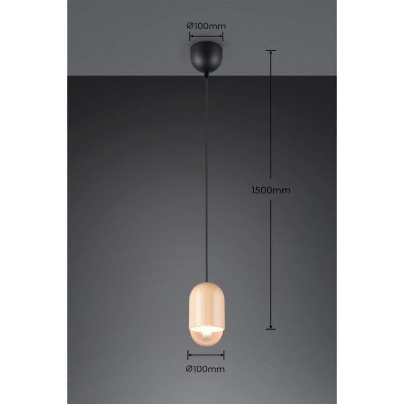 NARA Pendant 1x E27 (excl.) 110*110*150 shade:110*135MM Canpoy:100*25MM Reality