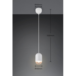 NARA Pendant 1x E27 (excl.) 110*110*150 iron shade: 110*135MM Canpoy: 100*25MM Reality