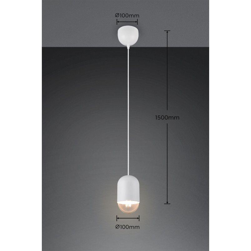 NARA Pendant 1x E27 (excl.) 110*110*150 iron shade: 110*135MM Canpoy: 100*25MM Reality