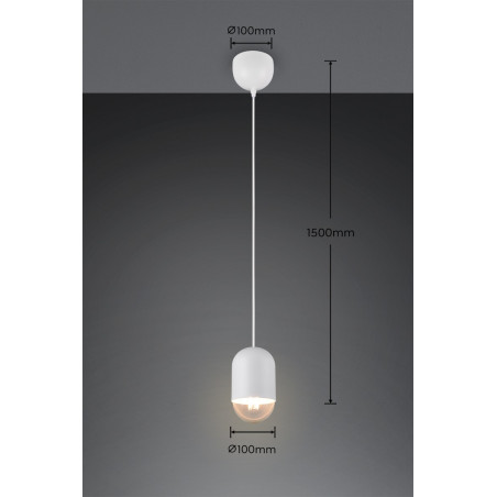 NARA Pendant 1x E27 (excl.) 110*110*150 iron shade: 110*135MM Canpoy: 100*25MM Reality