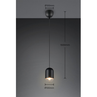 NARA Pendant 1x E27 (excl.) 110*110*150 iron shade: 110*135MM Canpoy: 100*25MM Reality