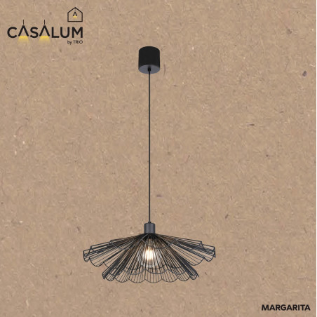 MARGARITA Pendant 1-E27 (EXCL) D50x150 cm Shade 1: D50 cm Shade 2: D35 cm Reality