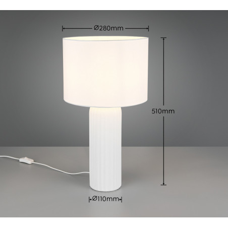 BLAIR Table lamp 1x E27 (excl.) H:50cm Shade: φ28XH20cm base: φ11XH30cm  Reality
