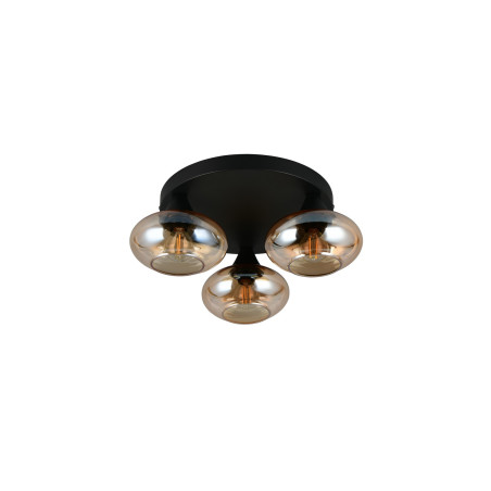 DIVINA Ceiling lamp E14*3 Canopy:D280*25MM Amber glass:D150MM Size：D390*160 Reality