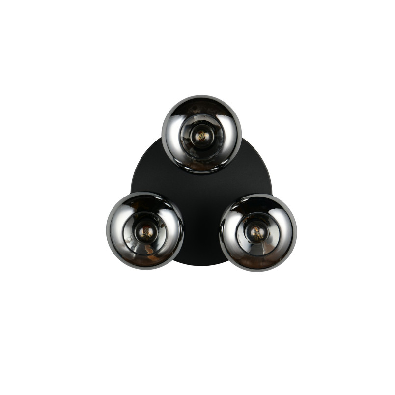 DIVINA Ceiling lamp E14*3 Canopy:D280*25MM smoke glass:D150MM Size：D390*160 Reality