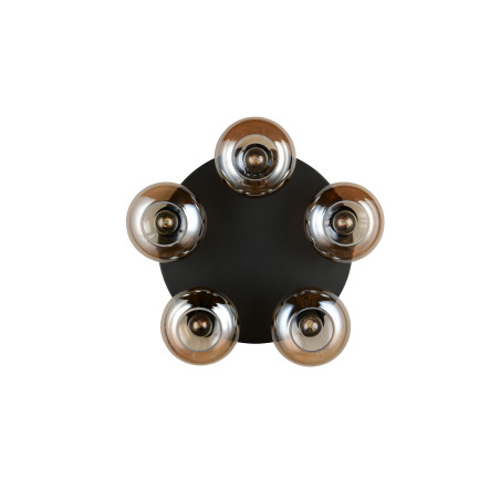 DIVINA Ceiling lamp E14*5 Canopy:D380*25MM Amber glass:D150MM Size :D490*160MM Reality
