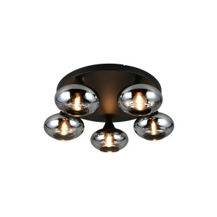 DIVINA Ceiling lamp E14*5 Canopy:D380*25MM Smoke glass:D150MM SIze:D490*160MM Reality
