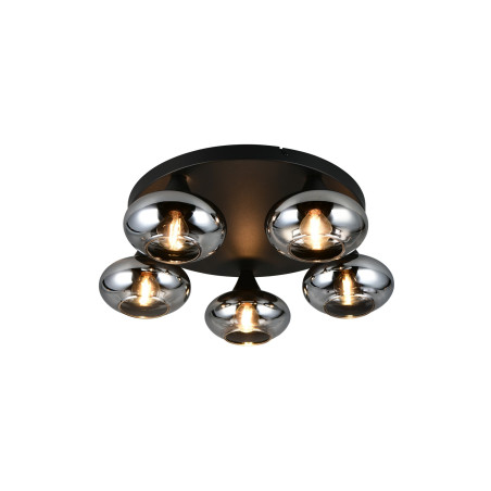 DIVINA Ceiling lamp E14*5 Canopy:D380*25MM Smoke glass:D150MM SIze:D490*160MM Reality