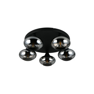 DIVINA Ceiling lamp E14*5 Canopy:D380*25MM Smoke glass:D150MM SIze:D490*160MM Reality