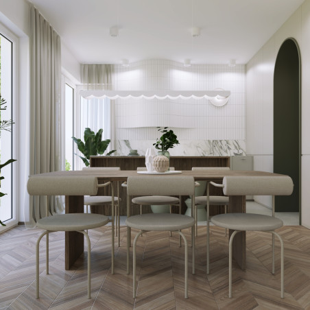 Lampa wisząca BISCUIT 100 biała LED 3000K Thoro