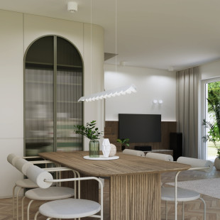 Lampa wisząca BISCUIT 100 biała LED 4000K Thoro