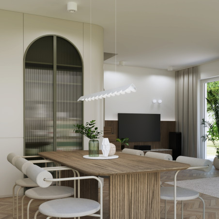 Lampa wisząca BISCUIT 100 biała LED 4000K Thoro