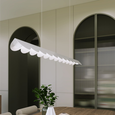 Lampa wisząca BISCUIT 100 biała LED 4000K Thoro
